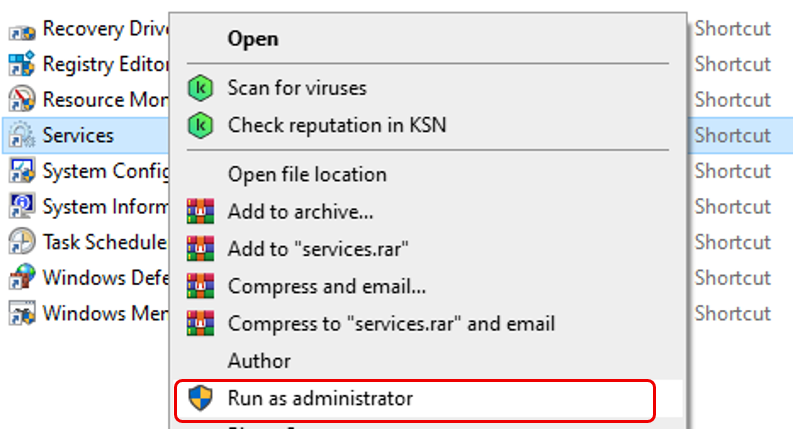 services-run-as-administrator