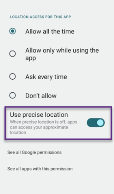 android-precise-location