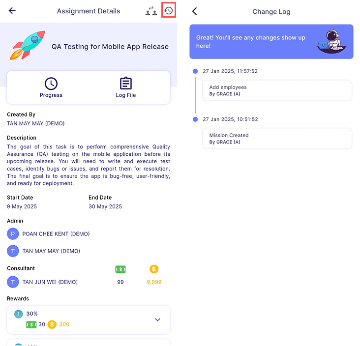 Change Log