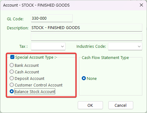 create-gl-account-finished-goods