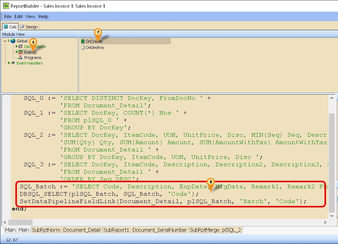 event-oncreate-insert-code
