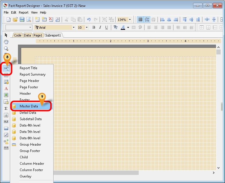 insertBand-MasterData