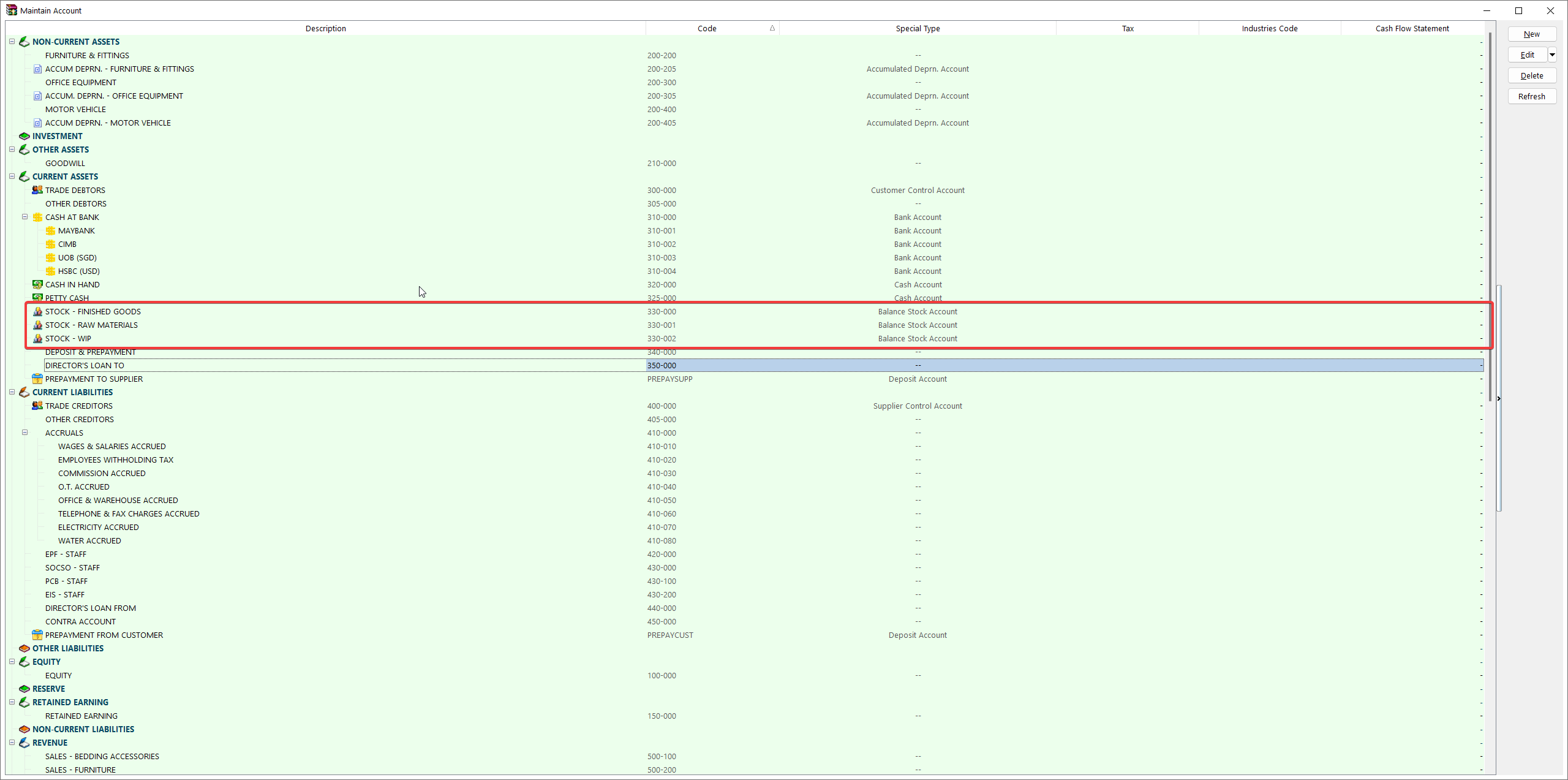 list-of-gl-account-stock-account-created