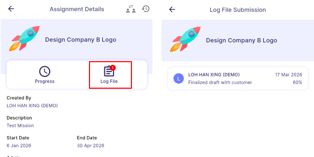Manager Log File Submission