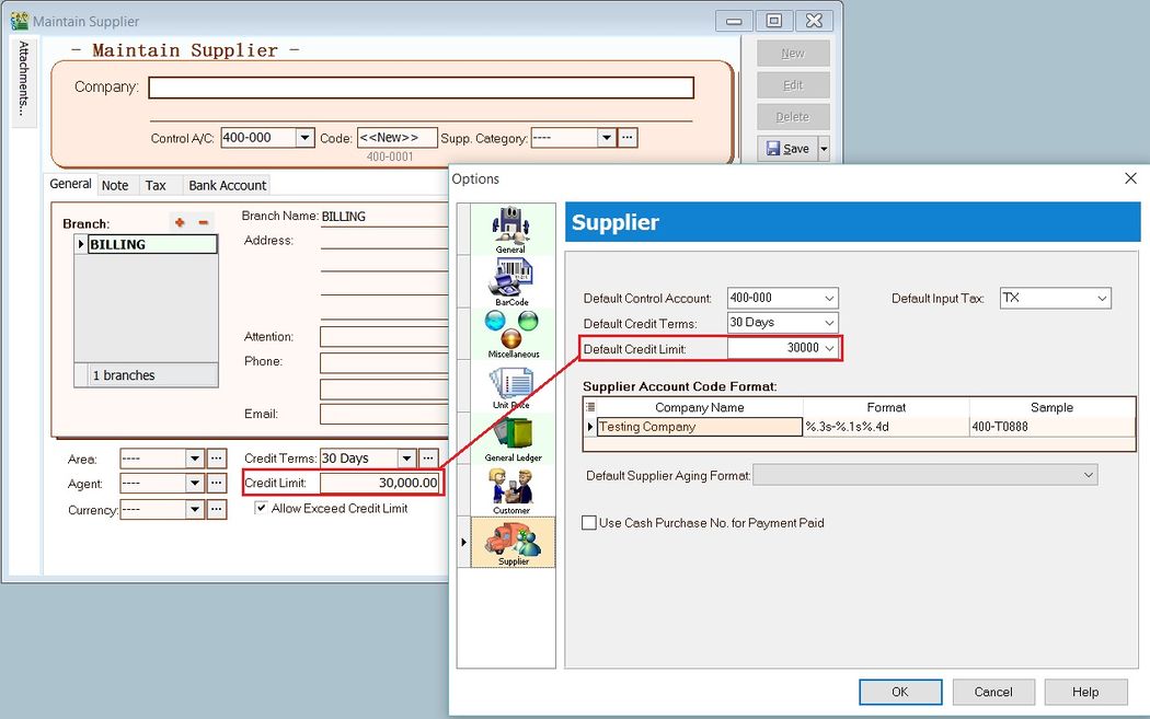 options-supplier-def-cred-limit