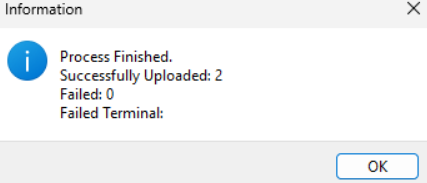 Batch export result