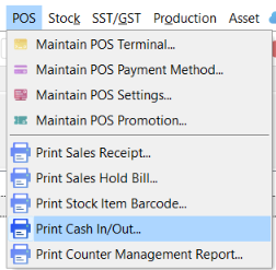 Print Cash Flow