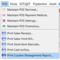 Print Counter Management Report