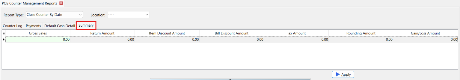 Print Counter Management Report - by Date Summary