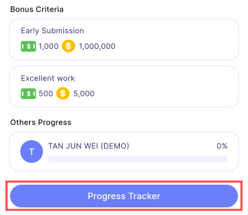 Progress Tracker Button