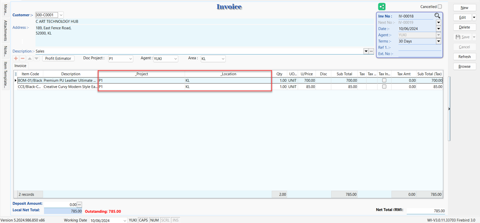 project&amp;Location