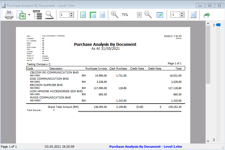 purchase-analysis-by-document-report