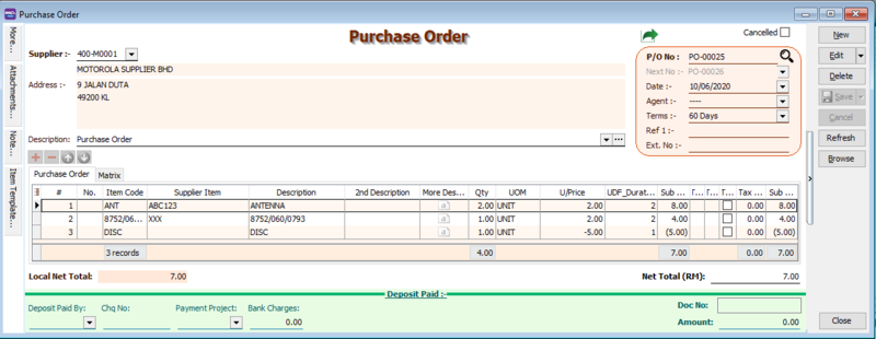 purchase-order-example-entry