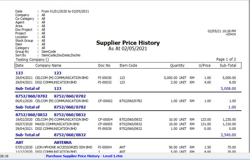 purchase-price-history-group-sort-by-report