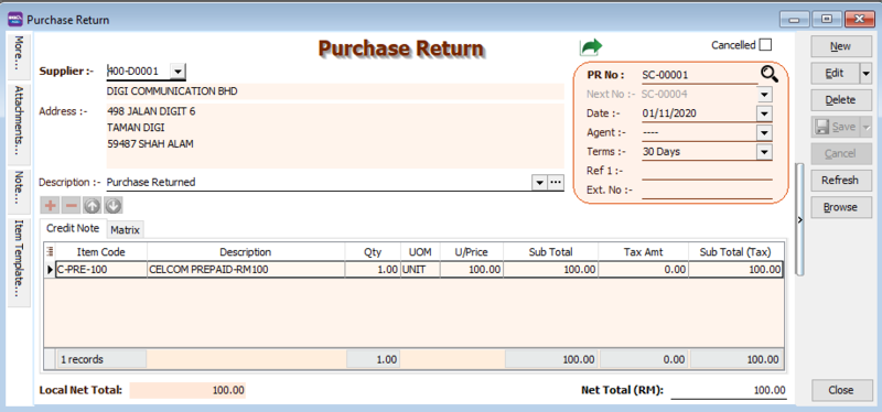 purchase-returned-example-entry