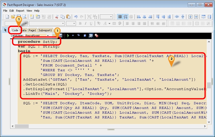 showGSTSummaryInsertCode