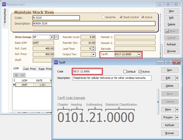 des-sst-quick-setup-for-tariff-code-2