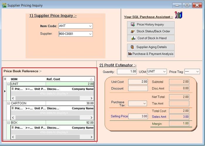 supplier-price-book-reference